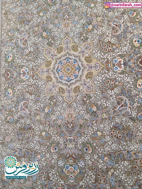 1200 شانه پگاه زرین فرش ایرانیان 16 600x800 - فرش 1200 شانه گل برجسته طرح پگاه